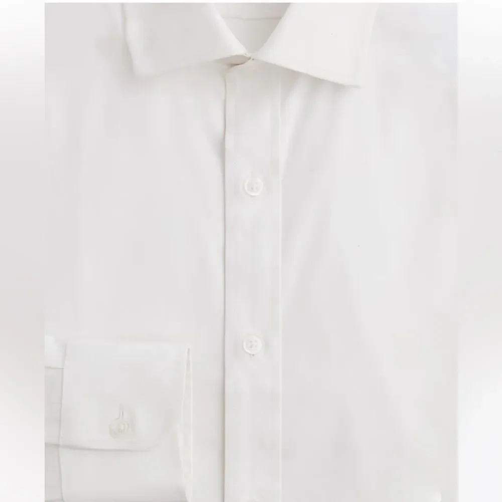 NWT J CREW Bowery performance stretch dress shirt with spread collar in white